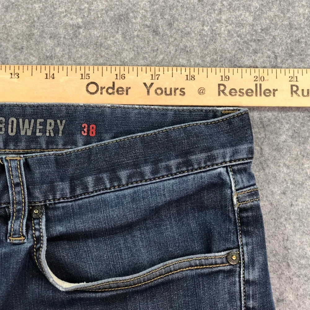 John Varvatos BOWERY Mens Jeans 38x34 (fits 39x34) Blue Straight Leg Dark Wash